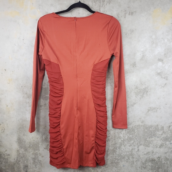 ASOS MESH RUCHED MINI DRESS - Picture 10 of 11